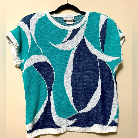Tradition by Sears Tops - Vintage Sears Canada Knit Top. Shoulder Pads made in Canada Acrylic Large
